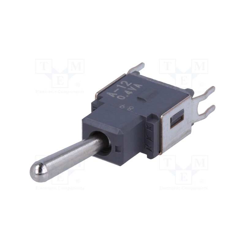 1 pcs x NKK SWITCHES - A12AB - Switch: toggle, Pos: 2, SPDT, ON-OFF, 0.1A/28VAC, 0.1A/28VDC, A