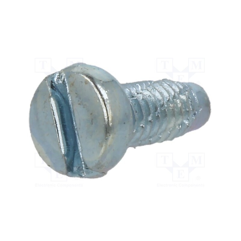 100 pcs x BOSSARD - 1380621 - Screw, for metal, 2.5x6, Head: cheese head, slotted, 0,6mm, zinc