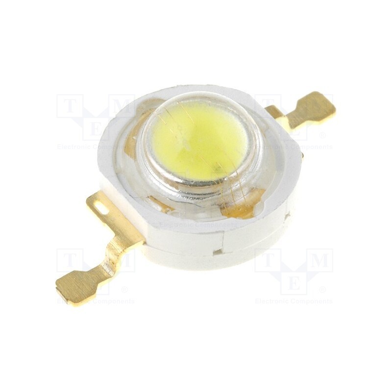 1 pcs x LUCKYLIGHT - LL-HP60MW1L-S - Power LED, white cold, 140°, 350mA, P: 1W, 50÷60lm, 2.8÷4V