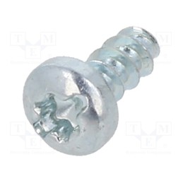100 pcs x BOSSARD - 8278067 - Screw, for plastic, 2.5x6, Head: cheese head, slotted,Torx®, zinc