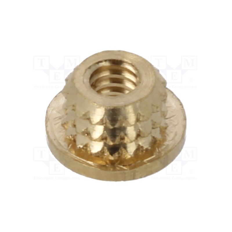 100 pcs x TAPPEX - 073M2 - Threaded insert, brass, M2, BN 37901, L: 2mm, Features: for plastic