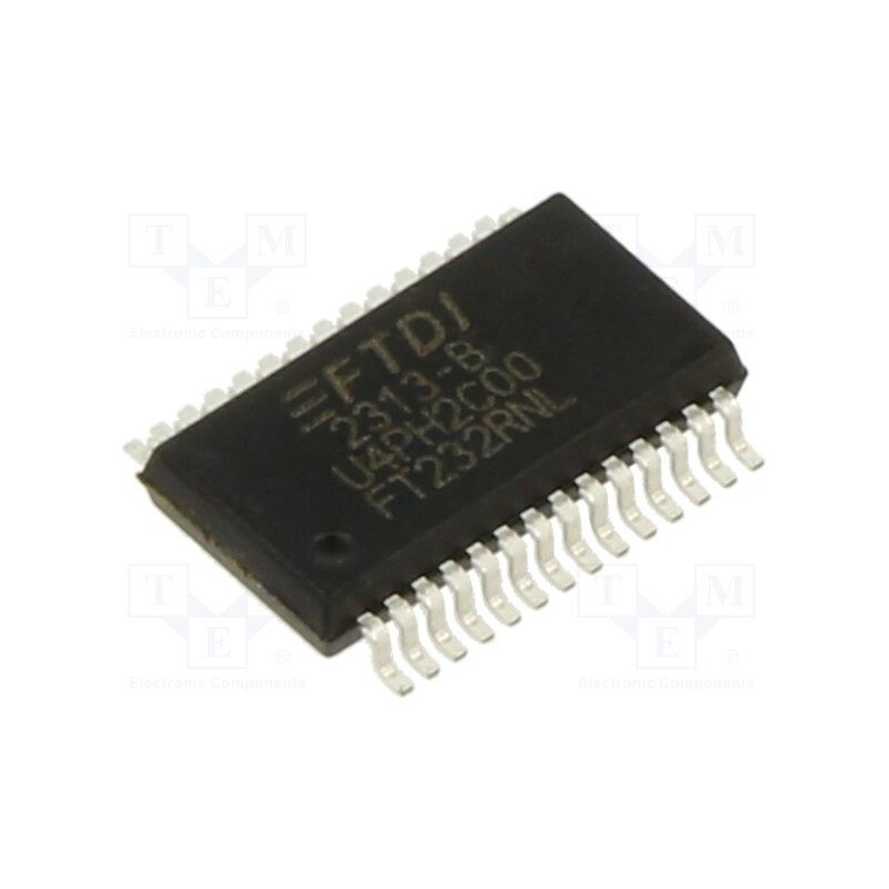 1 pcs x FTDI - FT232RNL-TUBE - IC: interface, USB-UART, Full Speed, 3.3÷5.25VDC, , SSOP28