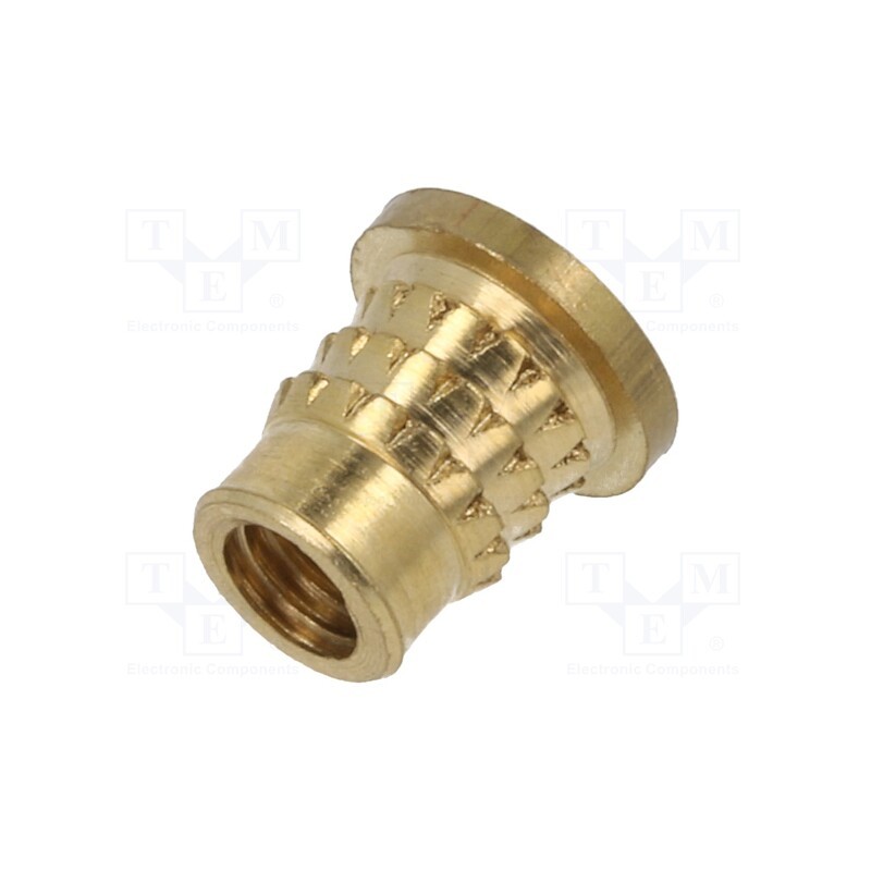 100 pcs x TAPPEX - 071M3 - Threaded insert, brass, M3, BN 37901, L: 5.2mm, MULTISERT®