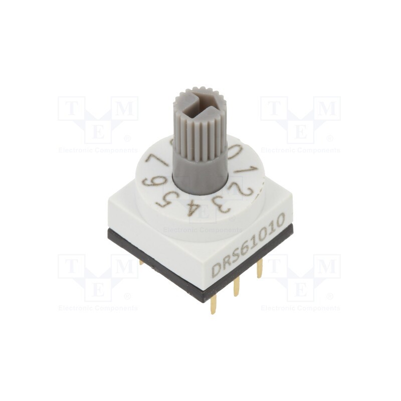 1 pcs x KNITTER-SWITCH - DRS 61010 - Encoding switch, Pos: 10, PCB,THT, 80mΩ, DC load @R: 0.15A/42VDC