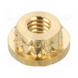 100 pcs x TAPPEX - 0006M2.5 - Threaded insert, brass, M2,5, BN 37905, L: 1.85mm, MICROBARB®