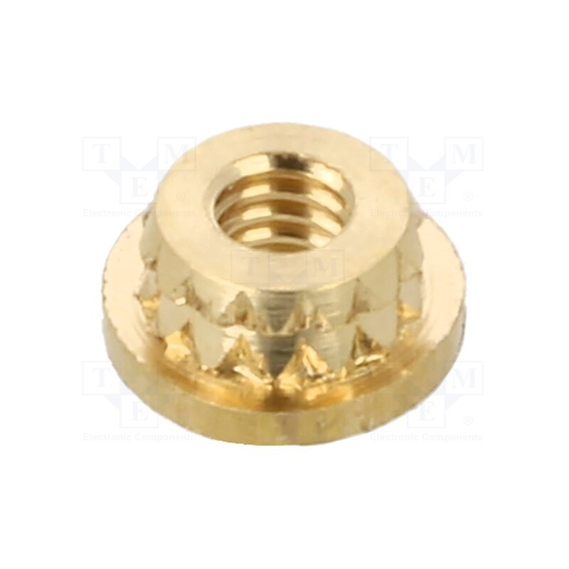 100 pcs x TAPPEX - 0006M2.5 - Threaded insert, brass, M2,5, BN 37905, L: 1.85mm, MICROBARB®