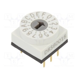 1 pcs x KNITTER-SWITCH - DRS 60016 - Encoding switch, Pos: 16, PCB,THT, 80mΩ, DC load @R: 0.15A/42VDC