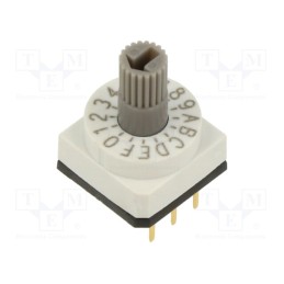 1 pcs x KNITTER-SWITCH - DRS 61016 - Encoding switch, Pos: 16, PCB,THT, 80mΩ, DC load @R: 0.15A/42VDC