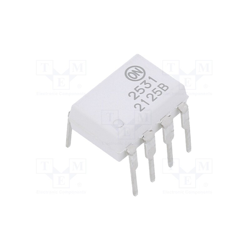 1 pcs x ONSEMI - HCPL2531M - Optocoupler, THT, Ch: 2, OUT: transistor, Uinsul: 5kV, 1Mbps, DIP8