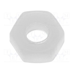 100 pcs x FIX&FASTEN - FIX-M3 - Nut, hexagonal, M3, polyamide, H: 2.7mm, 5.5mm