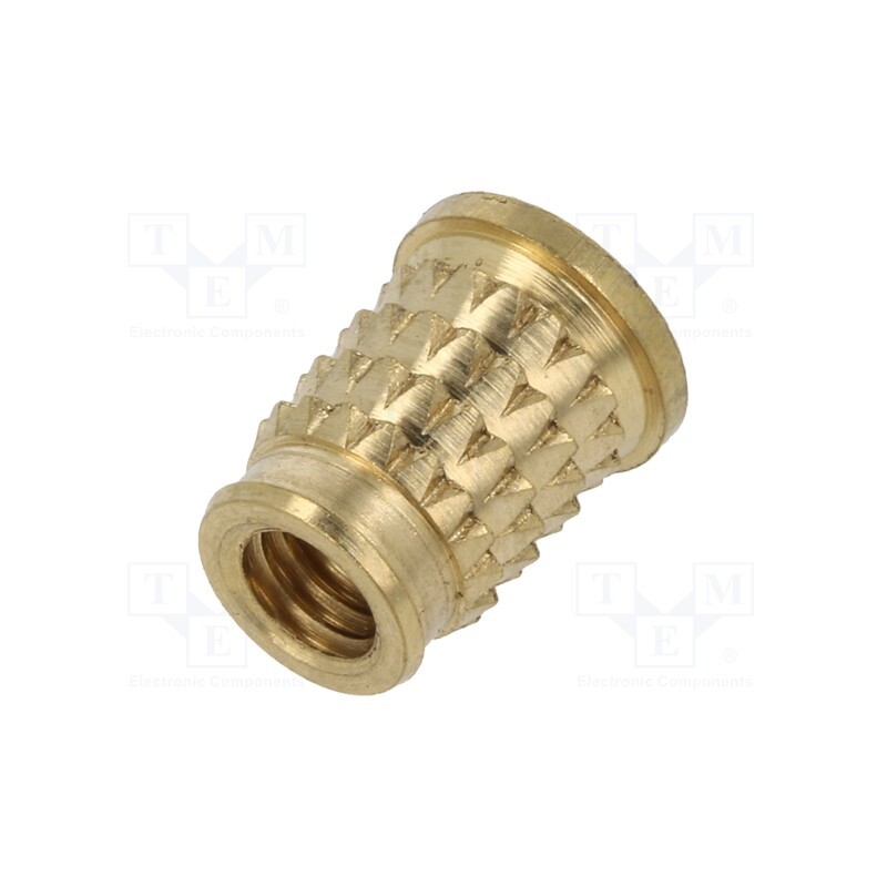 100 pcs x TAPPEX - 071M4 - Threaded insert, brass, M4, BN 37901, L: 8.5mm, MULTISERT®