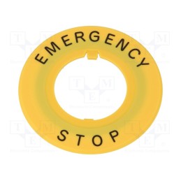 1 pcs x IDEC - HNAV-27 - Warning plate, 30mm, Ømount.hole: 30mm, Ø: 60mm