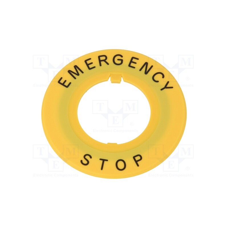 1 pcs x IDEC - HNAV-27 - Warning plate, 30mm, Ømount.hole: 30mm, Ø: 60mm