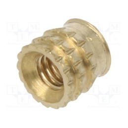 100 pcs x TAPPEX - 300113365 - Threaded insert, brass, M2,5, BN 37885, L: 4.1mm, MULTISERT®