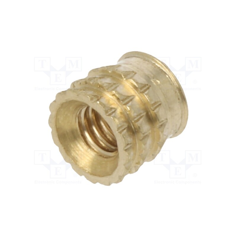 100 pcs x TAPPEX - 300113365 - Threaded insert, brass, M2,5, BN 37885, L: 4.1mm, MULTISERT®