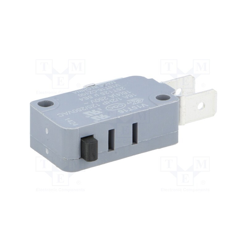 1 pcs x HONEYWELL - V15T16-CZ100 - Microswitch SNAP ACTION, 16A/250VAC, without lever, SPDT, Pos: 2