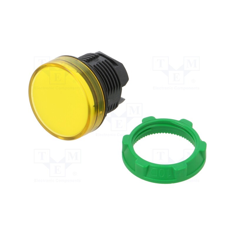 1 pcs x SCHNEIDER ELECTRIC - ZB5AV083 - Control lamp, 22mm, Harmony XB5, -25÷70°C, Ø22mm, IP66, yellow
