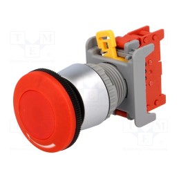 1 pcs x AUSPICIOUS - LEB22-1/C - Switch: emergency stop, 22mm, Stabl.pos: 2, NC, red, none, 3A/230VAC