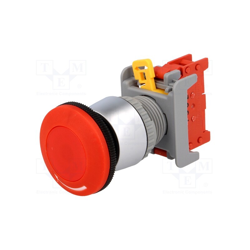 1 pcs x AUSPICIOUS - LEB22-1/C - Switch: emergency stop, 22mm, Stabl.pos: 2, NC, red, none, 3A/230VAC