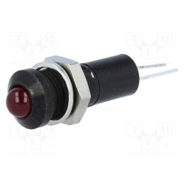 1 pcs x MENTOR - 2693.8323 - Indicator: LED, prominent, red, 24VDC, Ø8mm, for PCB, brass