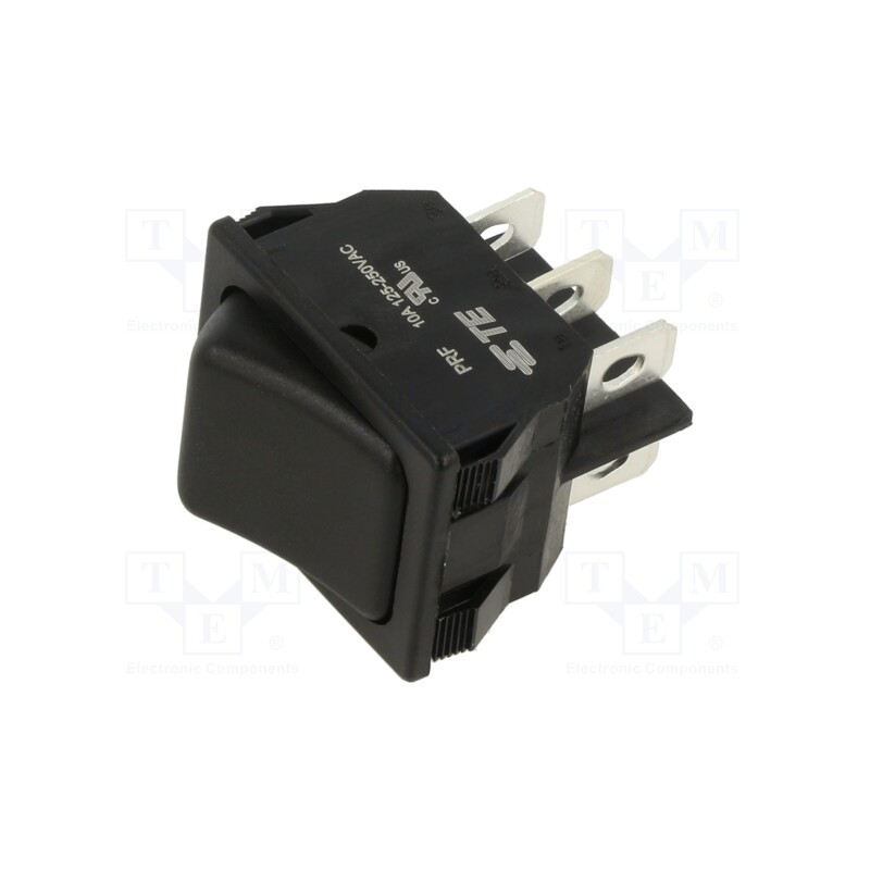 1 pcs x TE Connectivity - 1634201-7 - ROCKER, DPDT, Pos: 2, ON-ON, 10A/250VAC, black, none, 50mΩ, -20÷85°C