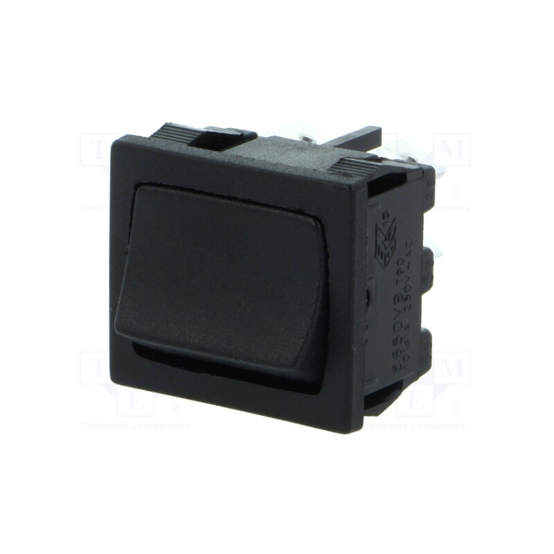 1 pcs x BULGIN - H8650VBBB - ROCKER, DPST, Pos: 2, ON-OFF, 10A/250VAC, 10A/28VDC, black, none