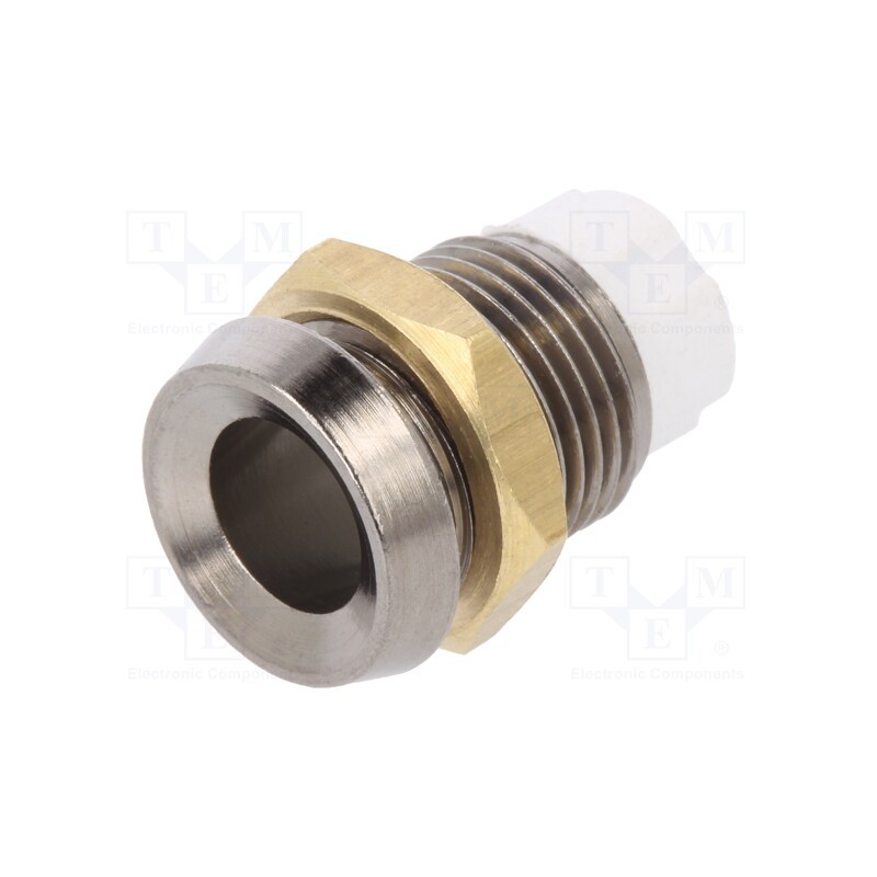 1 pcs x BULGIN - A104800AAB - LED holder, 5mm, chromium, metal, concave, with plastic plug, IP66