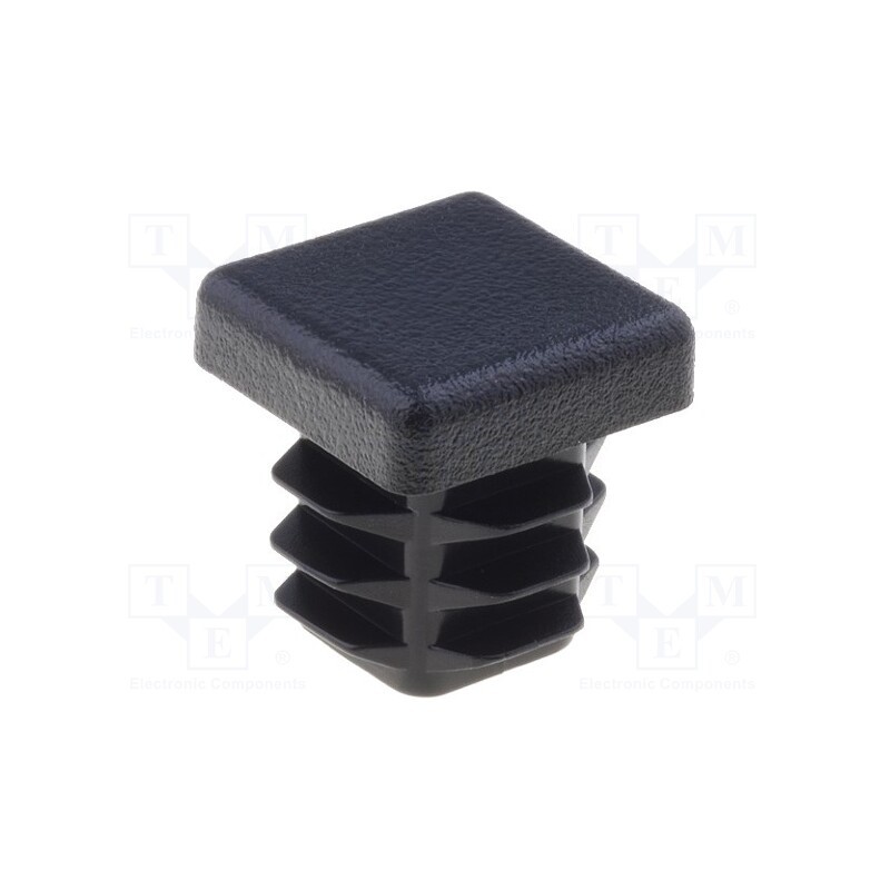 100 pcs x FIX&FASTEN - FIX-ST-15X15BK - Plugs, for profiles, Body: black, H: 15.5mm, Mat: LDPE, L: 15mm