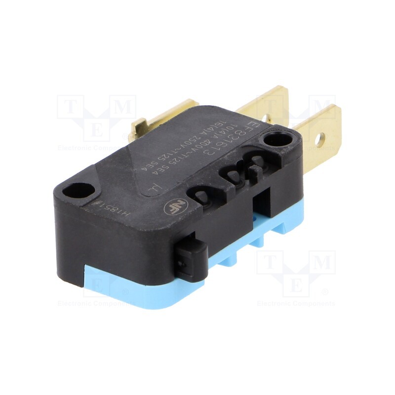 1 pcs x CROUZET - 83161338 /831613-I-W3 - Microswitch SNAP ACTION, 16A/250VAC, without lever, SPDT, Pos: 2