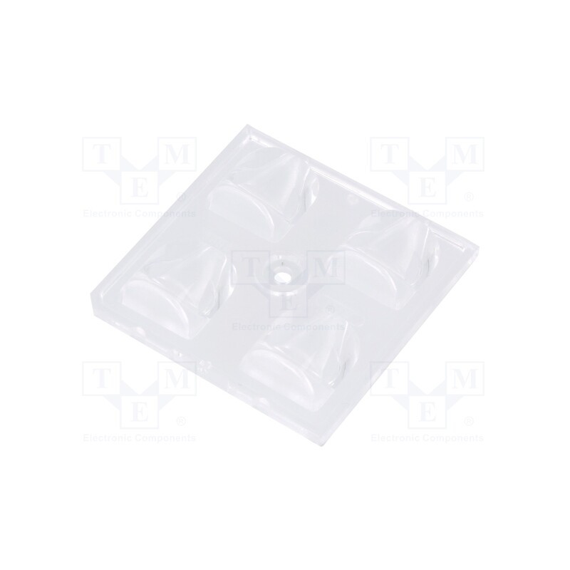 1 pcs x LEDIL - C13699_STRADA-2X2-DN - LED lens, square, transparent, H: 8.05mm, Body dim: 50x50mm