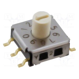 1 pcs x OMRON OCB - A6KS-102RS - Encoding switch, DEC/BCD, Pos: 10, SMT, Rcont max: 200mΩ, 1.96Ncm