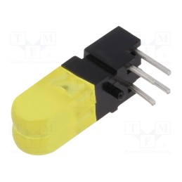 1 pcs x MENTOR - 1802.7732 - LED, in housing, yellow, No.of diodes: 2, 20mA, 100°, 25÷50mcd