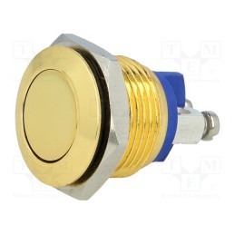 1 pcs x ONPOW - GQ16F-10/G - Switch: vandal resistant, Pos: 2, SPST-NO, 2A/36VDC, IP65, OFF-(ON)
