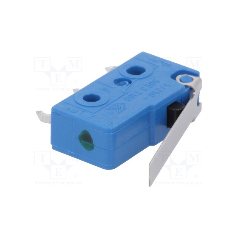 1 pcs x Marquardt - 1050.7202 - Microswitch SNAP ACTION, 5A/250VAC, with lever, SPDT, OFF-(ON)
