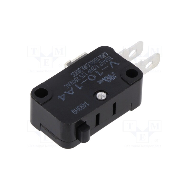 1 pcs x OMRON OCB - V-10-1A4 - Microswitch SNAP ACTION, 10A/250VAC, 0.6A/125VDC, without lever