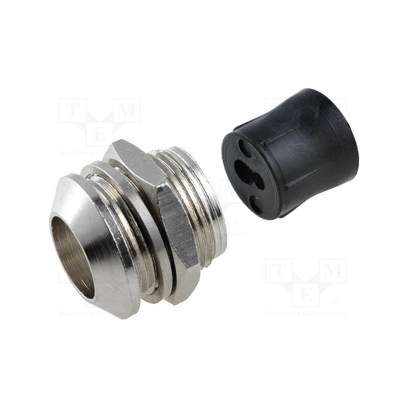 1 pcs x TORIVAC - PLED-80 NICKEL PLATE - LED holder, 8mm, nickel, convex, with plastic plug