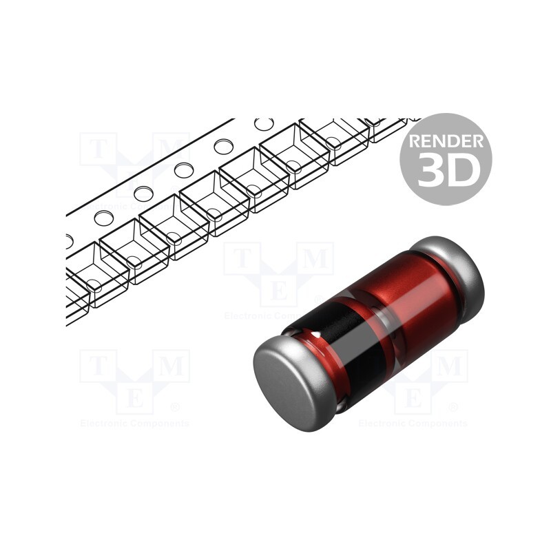 10 pcs x TAIWAN SEMICONDUCTOR - BZV55C24 L0G - Diode: Zener, 0.5W, 24V, 5mA, SMD, , MiniMELF glass
