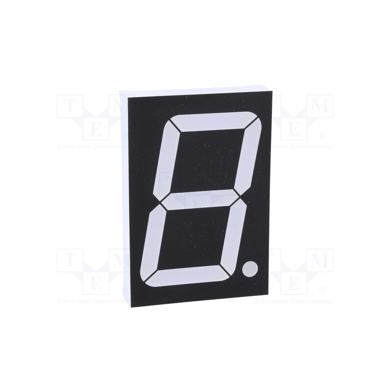 1 pcs x OPTO Plus LED - OPD-S23011LE-BW - Display: LED, 7-segment, 56mm, 2.3', No.char: 1, red, 120mcd, cathode