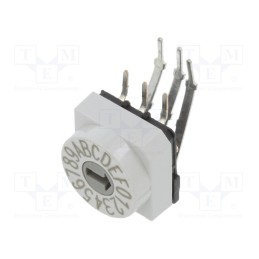 1 pcs x PTR HARTMANN - PT65103L508 - Encoding switch, HEX/BCD, Pos: 16, THT, Rcont max: 80mΩ, PT65
