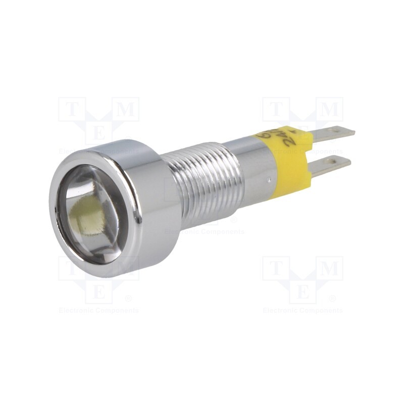 1 pcs x SIGNAL-CONSTRUCT - SMLD08114 - Indicator: LED, flat, yellow, 24÷28VDC, 24÷28VAC, Ø8.2mm, IP67