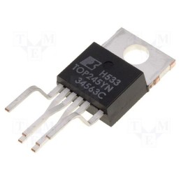 1 pcs x POWER INTEGRATIONS - TOP245YN - IC: PMIC, AC/DC switcher,SMPS controller, 61.5÷140kHz, TO220-7C