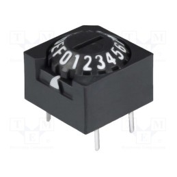 1 pcs x OMRON OCB - A6A-16R - Encoding switch, HEX/BCD, Pos: 16, THT, Rcont max: 200mΩ, 1.2Ncm