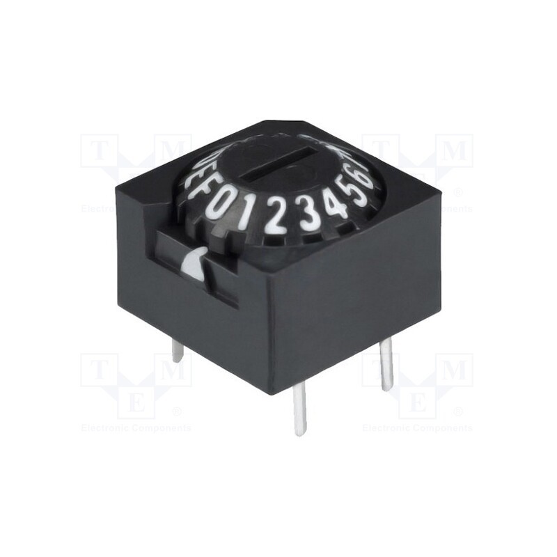 1 pcs x OMRON OCB - A6A-16R - Encoding switch, HEX/BCD, Pos: 16, THT, Rcont max: 200mΩ, 1.2Ncm