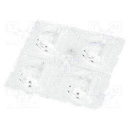 1 pcs x LEDIL - C12362_STRADA-2X2-DWC - LED lens, square, transparent, LH351B,LH351Z,TL1L4,Z5,Z5M1,Z5M2