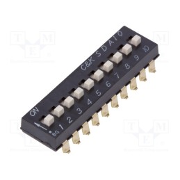 1 pcs x C&K - SDA10H1SBD - Switch: DIP-SWITCH, Poles number: 10, ON-OFF, 0.025A/24VDC, Pos: 10
