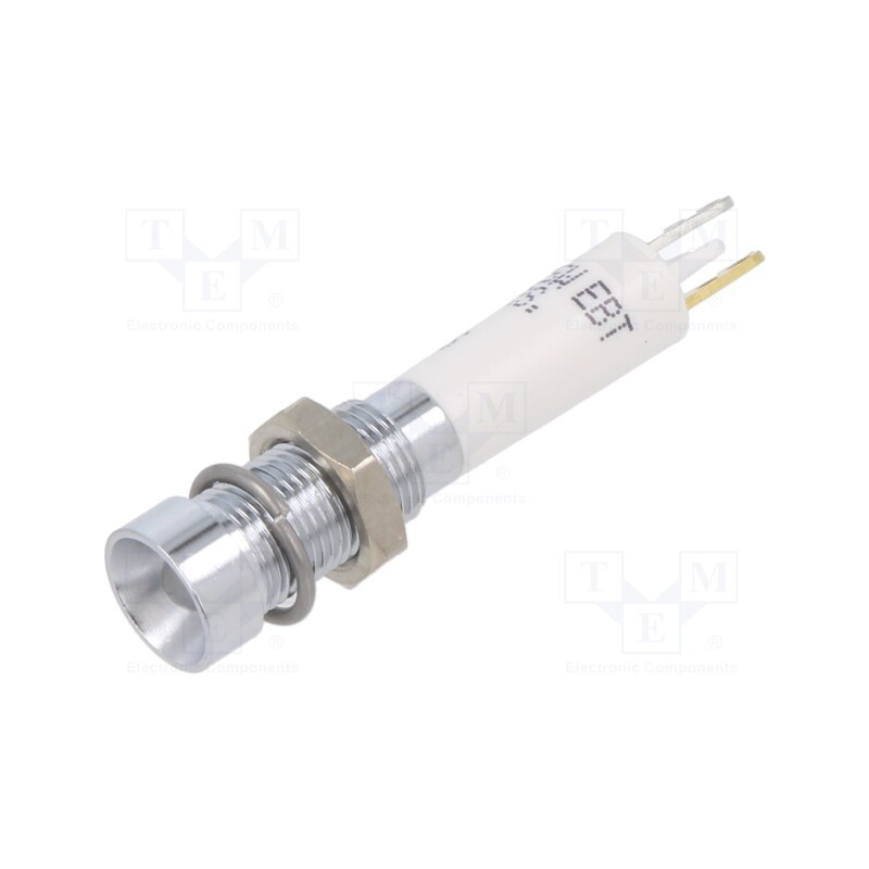 1 pcs x CML INNOVATIVE TECHNOLOGIES - 1903035W - Indicator: LED, recessed, white, 24VDC, Ø6mm, connectors 2,0x0,5mm