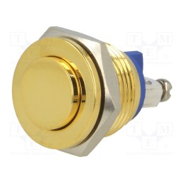 1 pcs x ONPOW - GQ16PH-10/G - Switch: vandal resistant, Pos: 2, SPST-NO, 2A/36VDC, IP65, OFF-(ON)