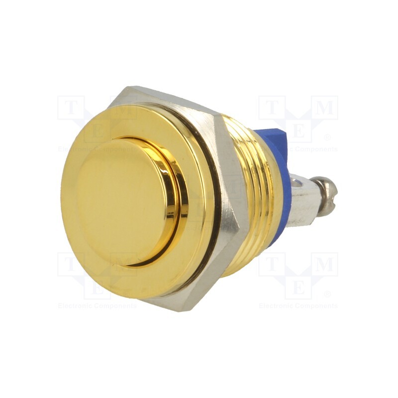 1 pcs x ONPOW - GQ16PH-10/G - Switch: vandal resistant, Pos: 2, SPST-NO, 2A/36VDC, IP65, OFF-(ON)