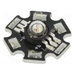 1 pcs x ProLight Opto - PM6B-3LFS-B - Power LED, STAR, RGB, 130°, 350mA, Pmax: 3W, Ø6mm, SMD, 44÷52lm