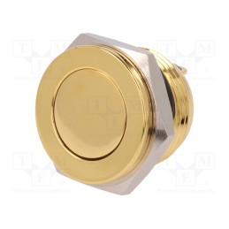 1 pcs x ONPOW - GQ16PF-10/J/G - Switch: vandal resistant, Pos: 2, SPST-NO, 2A/36VDC, IP65, OFF-(ON)